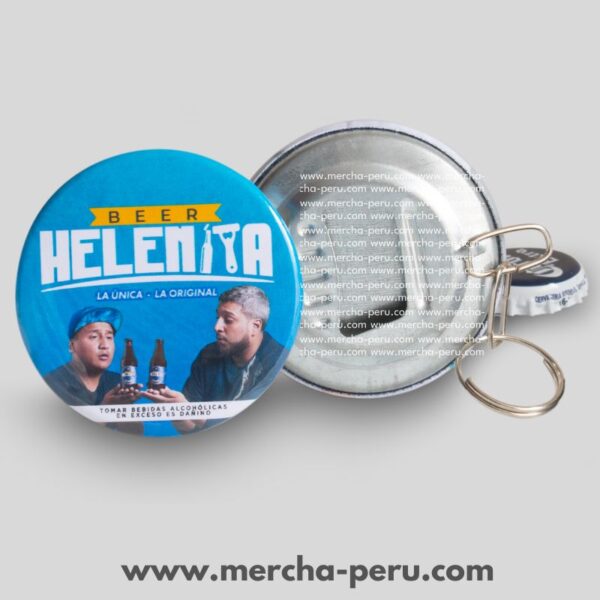 llavero destapador 5cm de diámetro